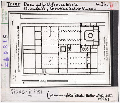 Vorschaubild Trier, Dom und Liebfrauenkirche, Grundriss, Gratianischer Umbau (Stand: Februar 1951) 